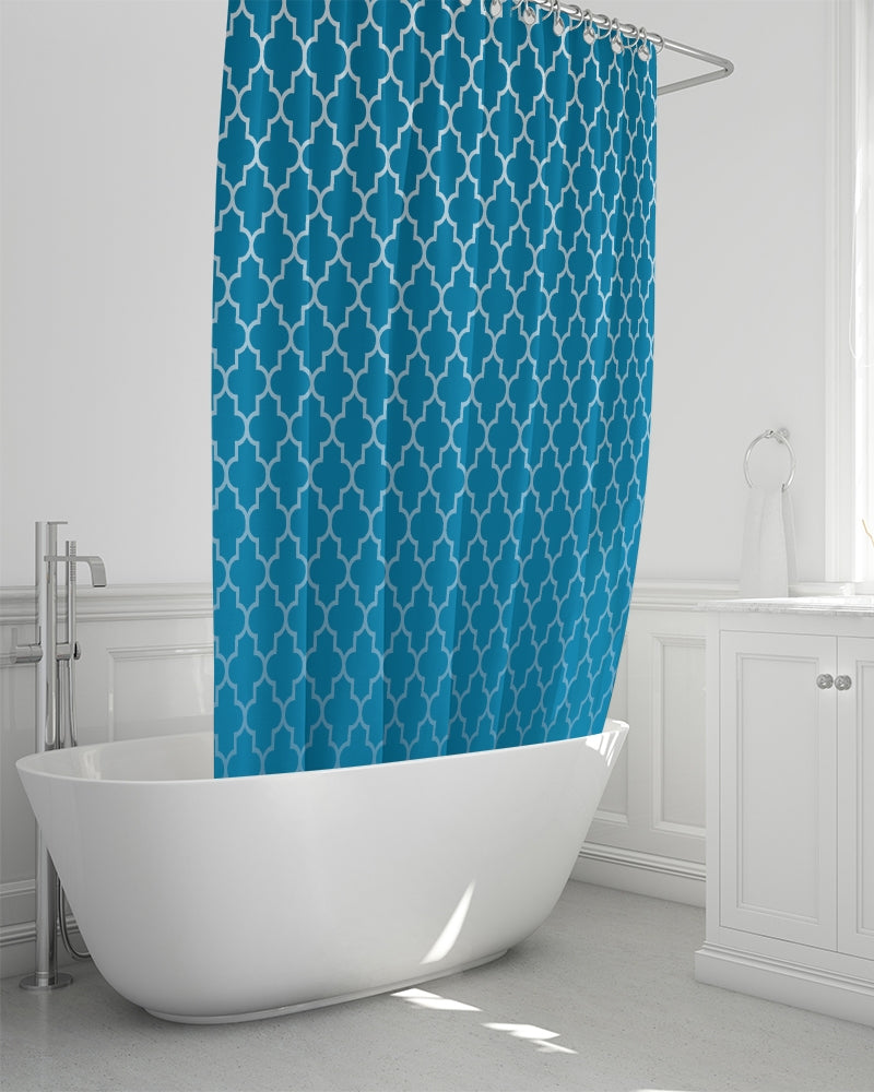 Cyan Mouja Pattern Shower Curtain 72