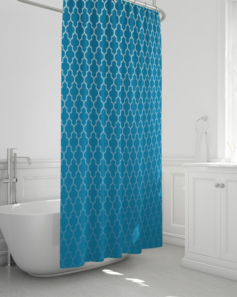 Cyan Mouja Pattern Shower Curtain 72