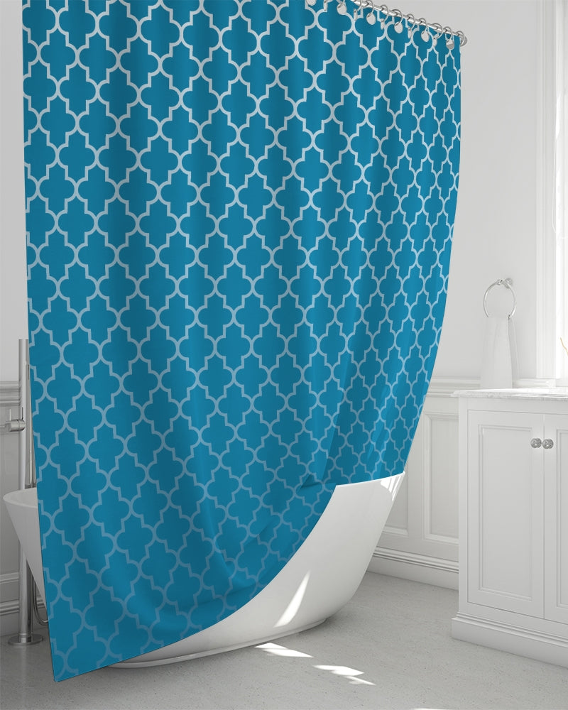 Cyan Mouja Pattern Shower Curtain 72